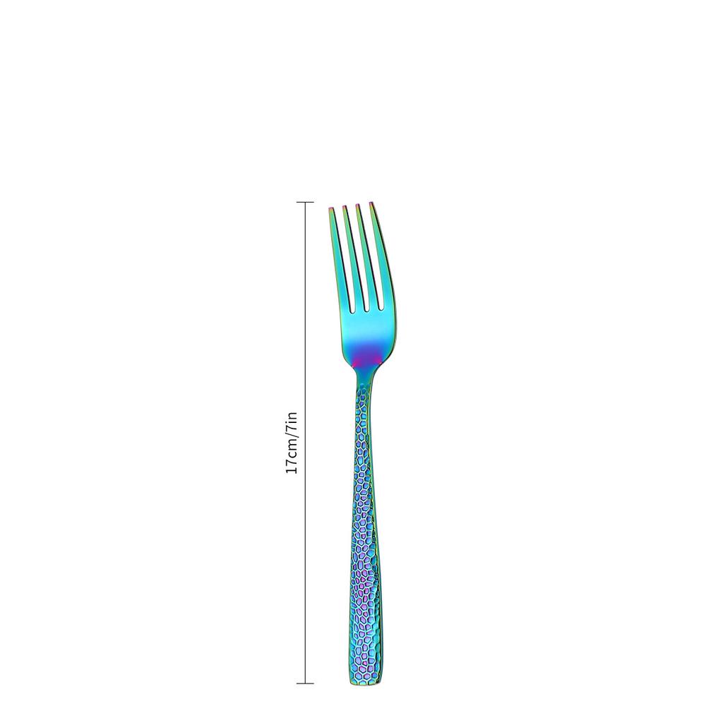 Edelstahl Schwarz Gehämmert Besteck Messer Gabeln Löffel Set Hotel Westliche Küche Desserts Haushalt Tägliche Notwendigkeiten