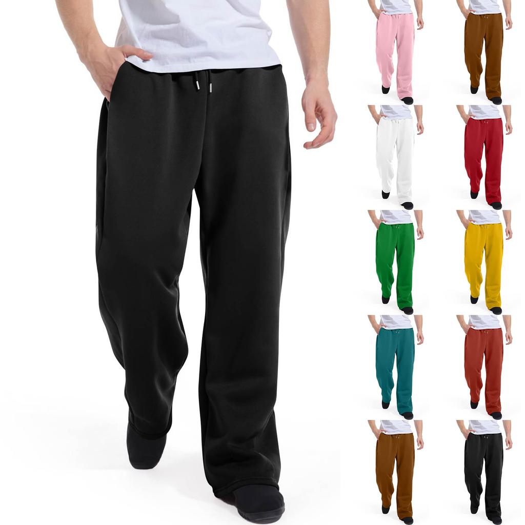 Мужские свободные повседневные спортивные штаны с эластичной талией и кулиской