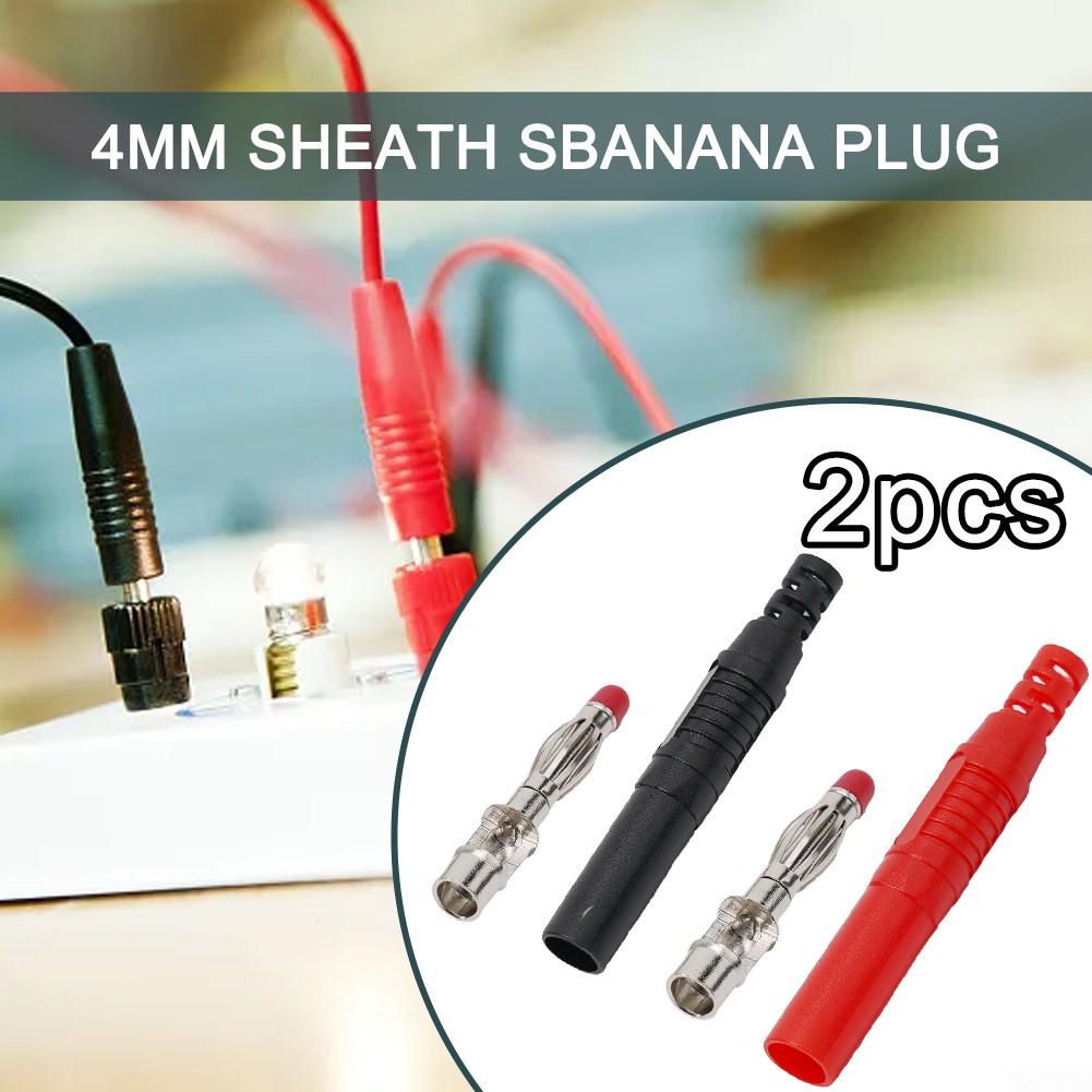Welding Termination 4mm Male Banana Plugs 2 Pcs for Instrument Testing