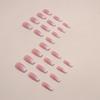 Medium-Length Baby Pink Gradient Glitter Ballerina False Nails - Sweet Fashion Art Pieces