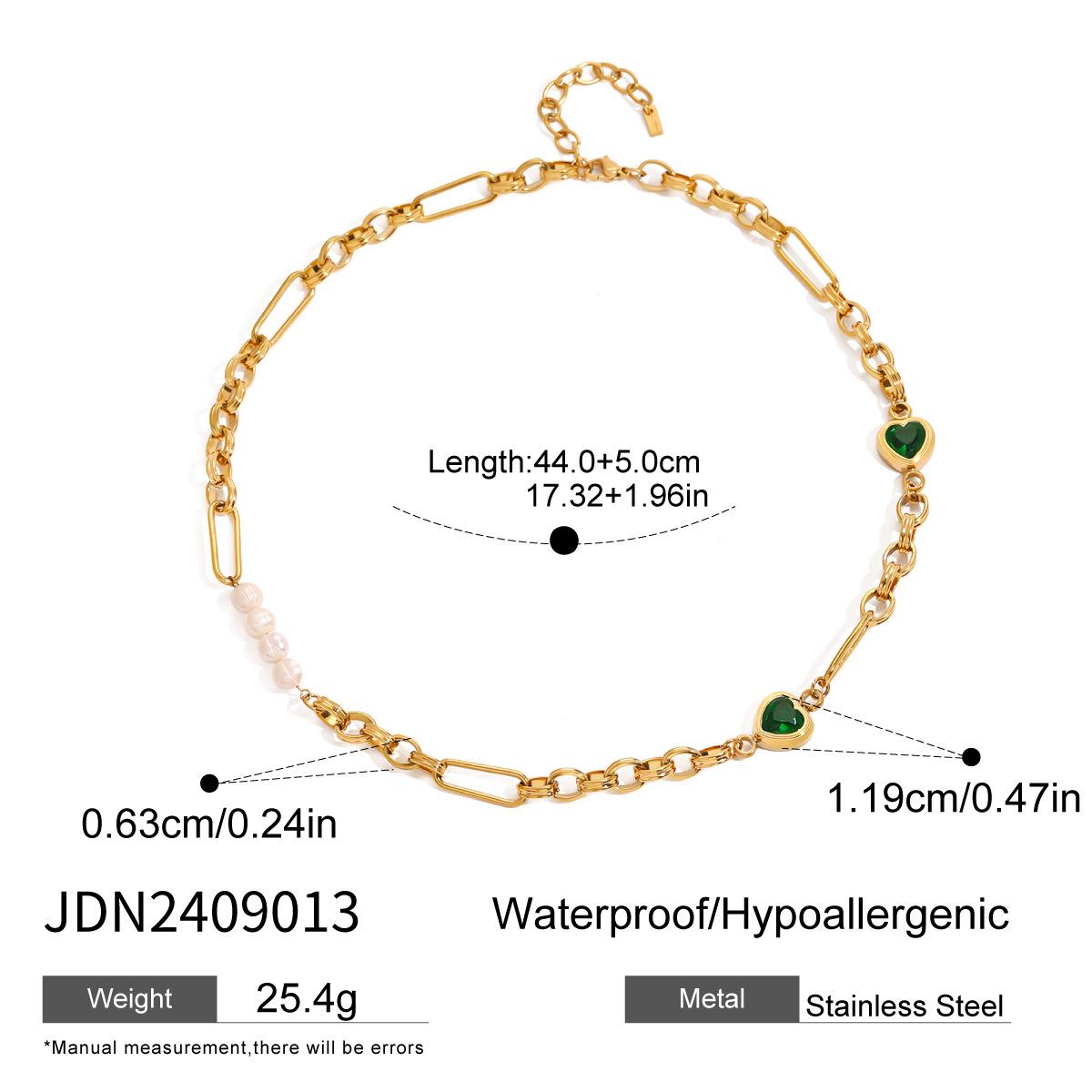 Jiedin European and American zircon titanium steel necklace cross collarbone chain jewelry stainless steel jewelry