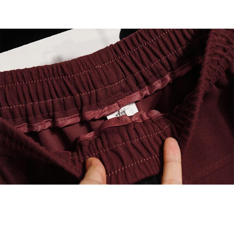 DIMANAF 2025 Autumn Winter Women Plus Size Pants Casual Lady Long Pants Loose Bottoms Thick Flocking
