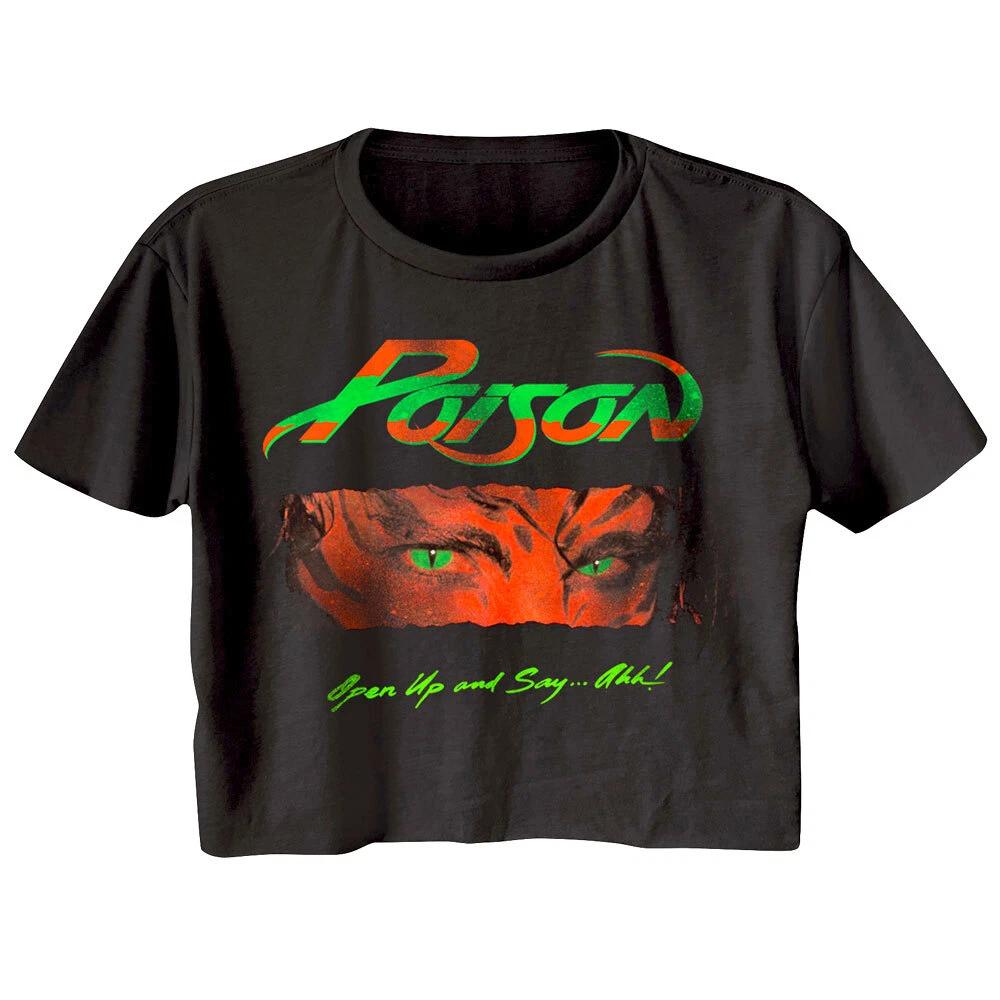 Poison Open Up and Say Ahh Women s Crop T Shirt S