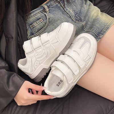 2025 New Ladies Spring Autumn Hook and Loop Round Toe Women Leisure Joker Shoes Cute Fashion Female Sneakers Skateboard Shoes