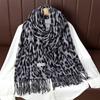 Bohemian Leopard Tassels Winter Scarf for Women Imitation Cashmere Thickened Warm Scarf Windproof Foulard Pashmina Hijabs Ladies