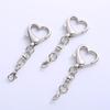 10Pcs Unique Alloy Heart Keyring Pendant Heart Shaped Clasp For DIY Projects