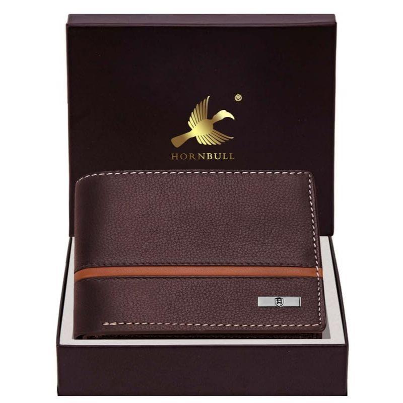Denial Brown Leather Wallet for Men | Wallets Men with RFID Blocking | Mens Wallet Leather