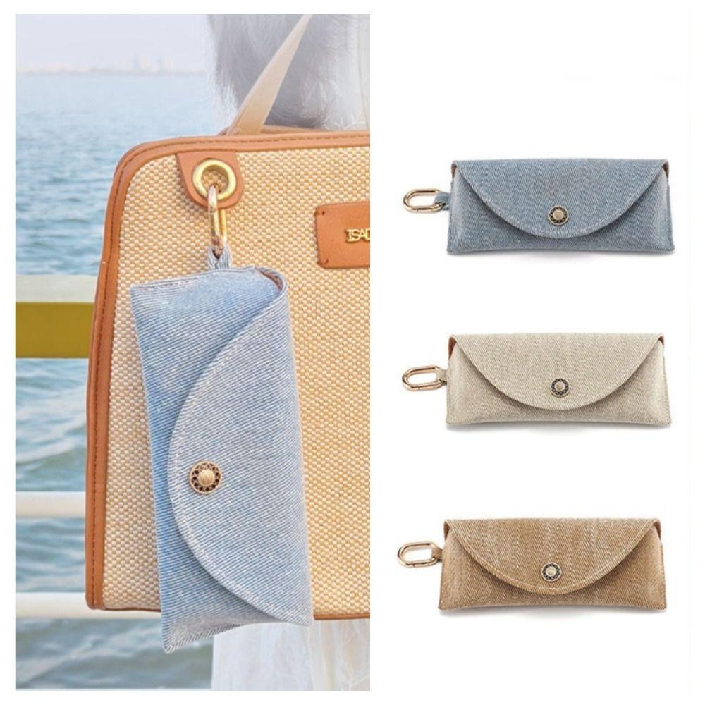 Dustproof Sunglasses Bag with Hook Eyeglasses Pouch Fashion Cosmetic Bag  fGlasses Organizer