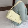 IELGY Ladies Rivets One-Shoulder Underarm Bag Commuter All-Match Portable Pillow Bag