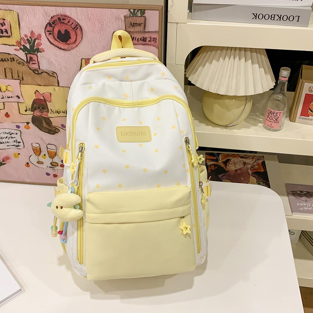 Schultasche1011 neue Schultasche Damen hochwertig Ins College-Stil Milchblau Mittelschülerinnen breiter Schultergurt Rucksack
