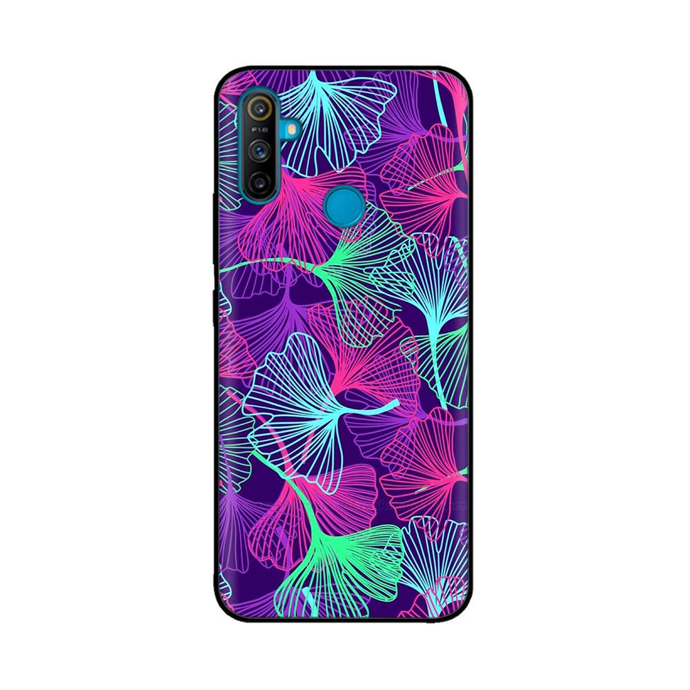 Etui do Realme C3 Miękkie Czarne Silikonowe TPU Wzór Tylna Klapka Do OPPO Realme C3 RMX2020 C 3 RealmeC3 Malowane Etui na Telefon Fundas