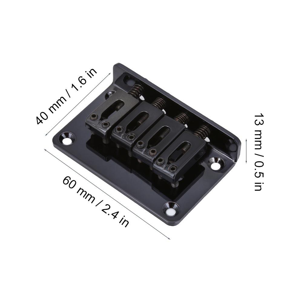 4-string Fixed Bridge Replacement Parts for Cigarbox Electric Guitars Bass Ukulele