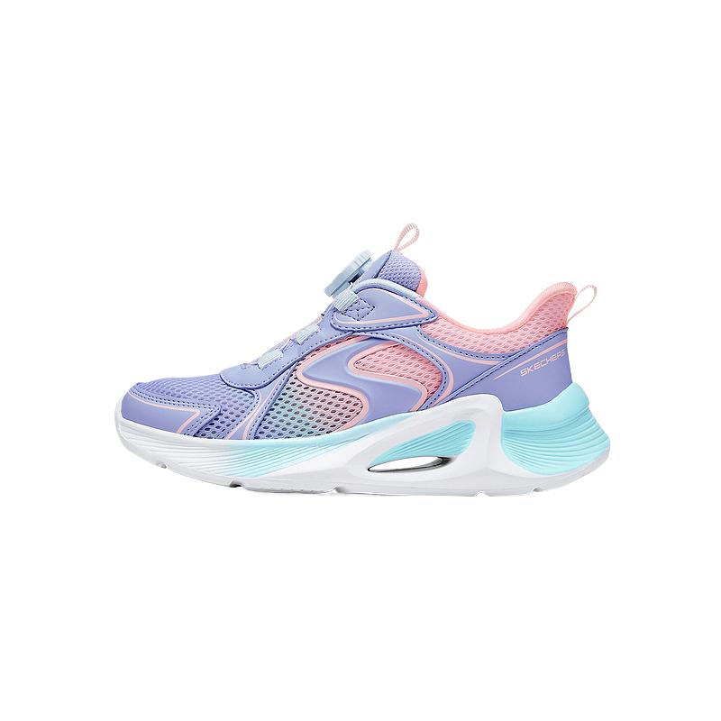 Skechers Kids Fashionable Comfortable Shock Absorbing Breathable Mid-Top Training Shoes Kids sneaker Blue 319066L-BLCL 32
