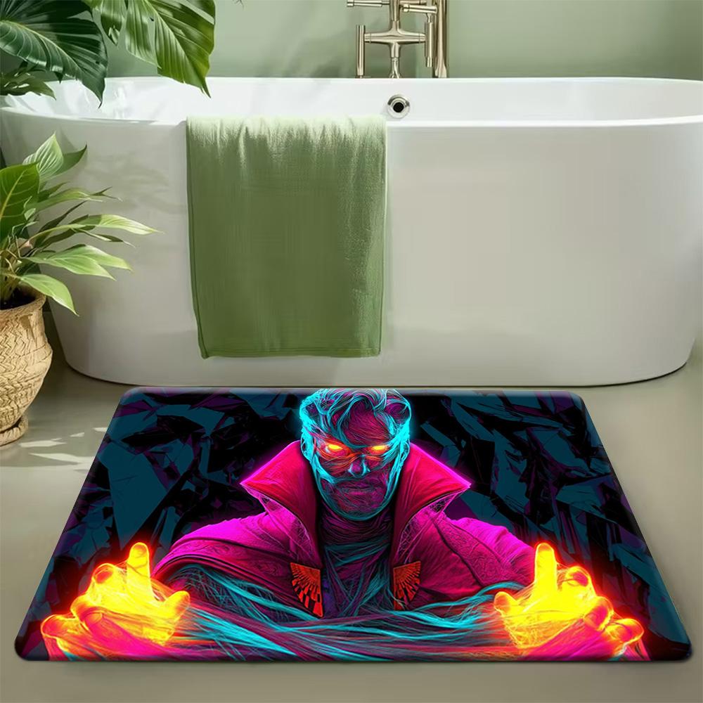 1pz Tappetini da Bagno Marvel 'Spider-Man', Tappetini Antiscivolo per Bagno in Varie Misure, Adatti per Bagni, Ingressi, Lavanderie,