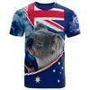 Australia Flag 3D Printed T-Shirts For Men Women Clothes Cute Koala Graphic Short Sleeve T Shirts New Casual Summer Kids Tops