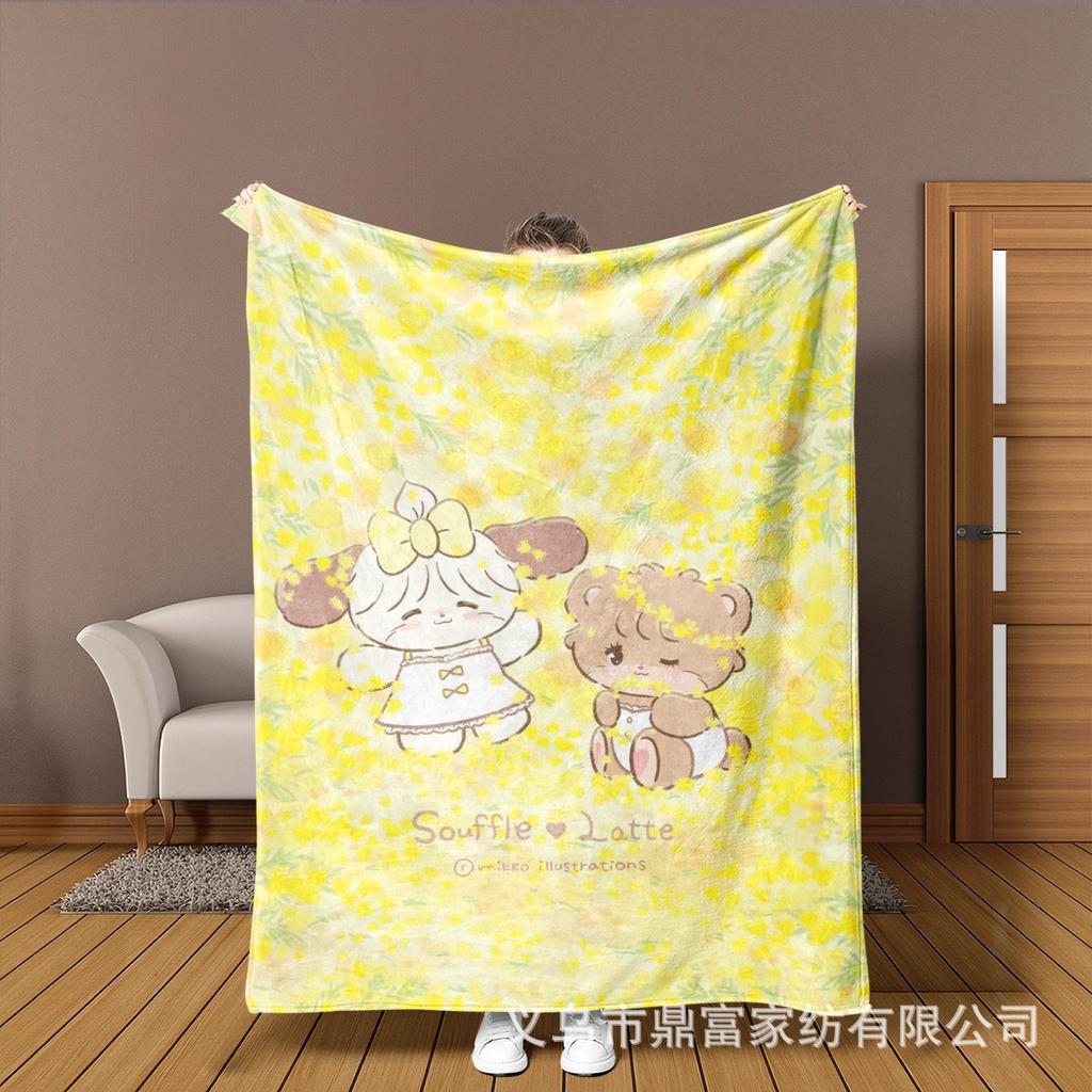 New Cute Cartoon Mikko Flannel Blanket All-season Children's Printed Blanket Soft Nap Blanket