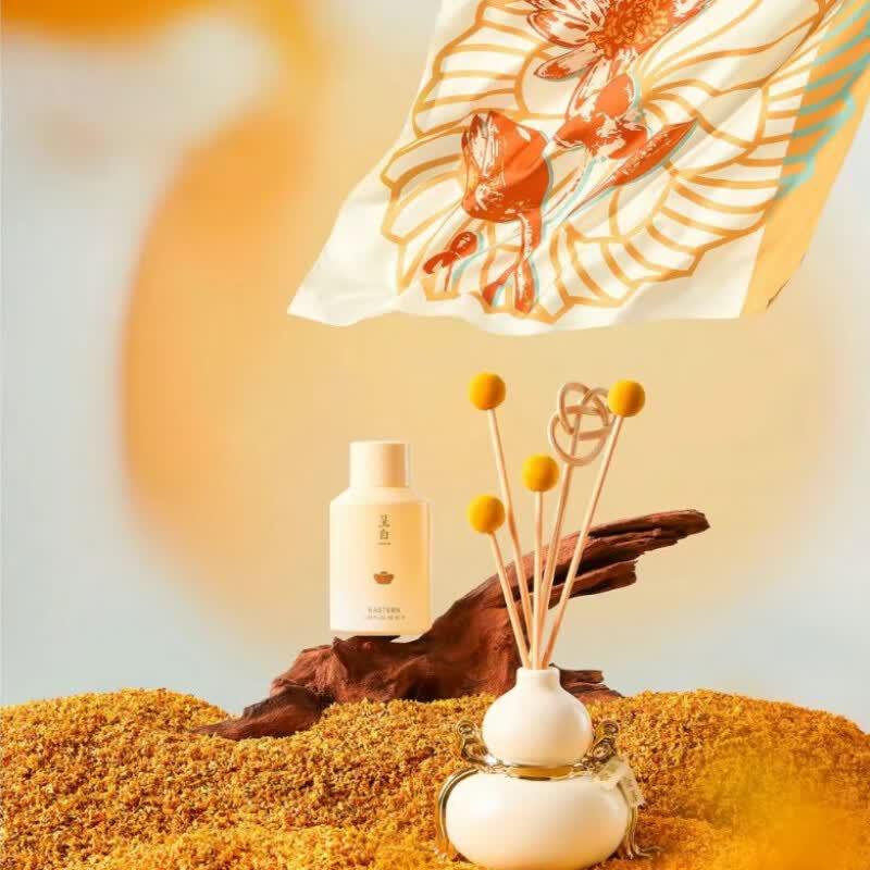 Подарочный набор Wanshili Golden Joy: Шелковый платок и Аромат