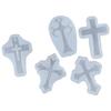 5pcs DIY Molds Silicone Cross Shape Silicone Mould White Cross Shape Silicone Cross Resin Molds DIY Decorative