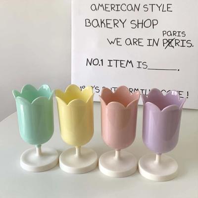 1pcs Tulip Pen Container Pen Storage Decoration Makeup Brush Storage Bucket Retro Flower Photography Prop Pen Holder Gifts