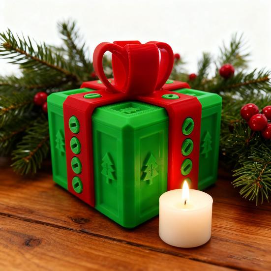 Annoying Gift Box with Screws 3D Printed Puzzle Present Box Prank Screw Challenge Case Home Office Decoration Ornament Christmas Gag Gift