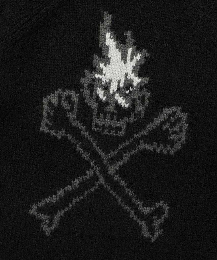 Niceghostclub Skull Cowichan Sweater_Black(Ng2Efuk680A)