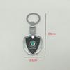AAFO1 1pcs Metal+Leather for skoda Car Key Cover Case Wallet Emblem Keychain key chain Keyring bag badge Decal styling Accessories