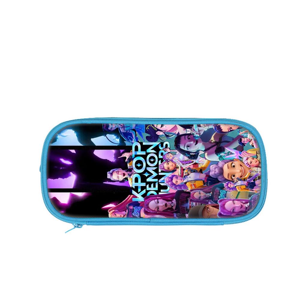 Student Blue Double-layer Pencil Case Kpop/ Witch Hunting Girl Group Student Storage Stationery Bag Pencil Bag