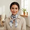 Breathable Small Square Scarf Lightweight Square Handkerchief Elegant Printed Silk Scarf  Women