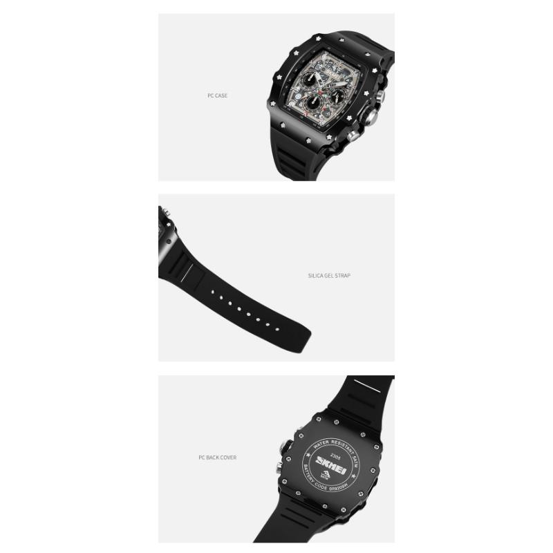 Skmei Herrenuhr Einzigartige tonnenförmige Wasserdichte Nachtlicht Herrenmode Quarz Armbanduhren