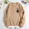 Women Hoodies & Sweatshirts Thick Velvet Round Neck Hoodie Winter Warm Pullover Casual Sweatshirt