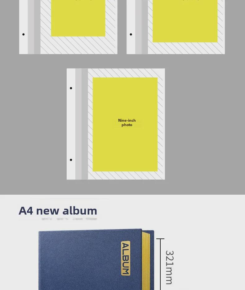 PU Leather Self-Adhesive Photo Album for Baby and Family Memories