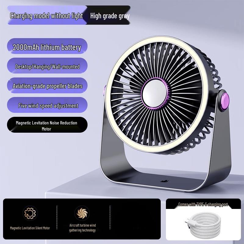 ZISIZ Small Rechargeable Desk Fan