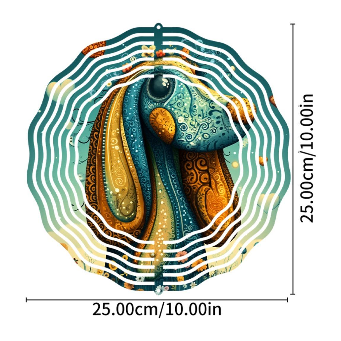 

Яркий 3D Металлический Флюгер Собака - 10-дюймовый Декор для улицы на солнечной/ветровой энергии, Плавное вращение на 360° 01A