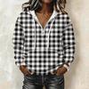 Felpa con cappuccio da donna a maniche lunghe con stampa a righe Pullover con