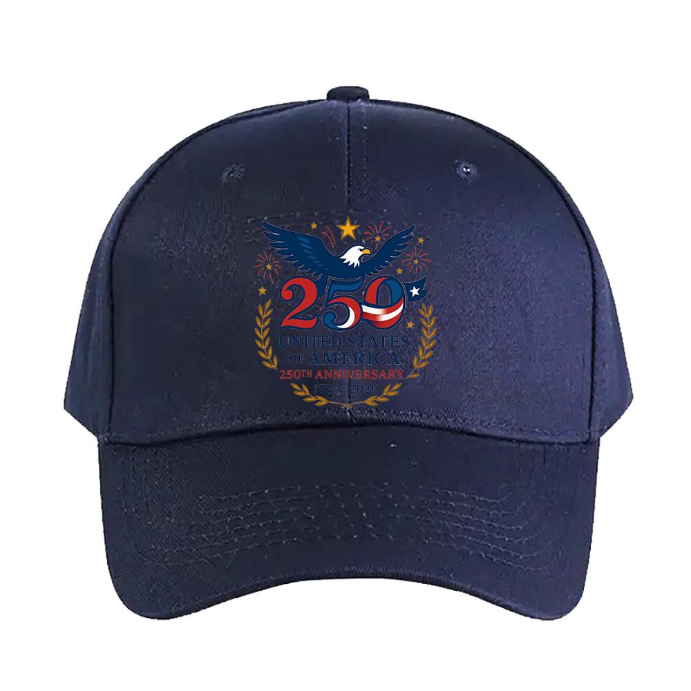 United States of America Th Anniversary Woman Man Baseball Cap Adult Adjustable with Curved Brim Hiking Fishing Hat