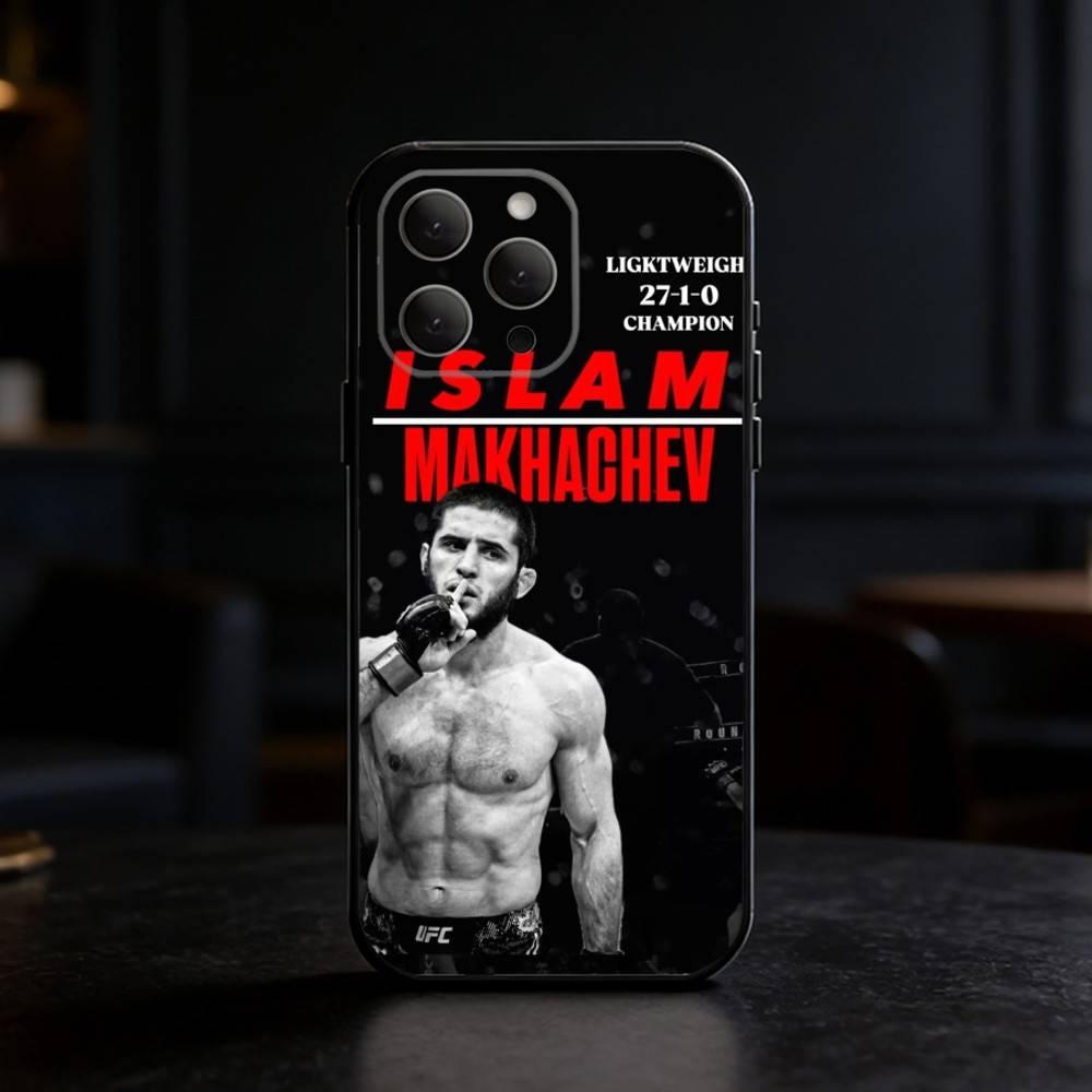 P4P Islam M-Makhachev Phone Case For iPhone 17,16,15,14,13,12,11 Plus,Pro,Max,Mini Silicone Black Soft Cover