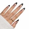 Hochwertige tragbare künstliche Nägel im Mandel-Nude-French-Stil – mittellange und lange Nagelspitzen