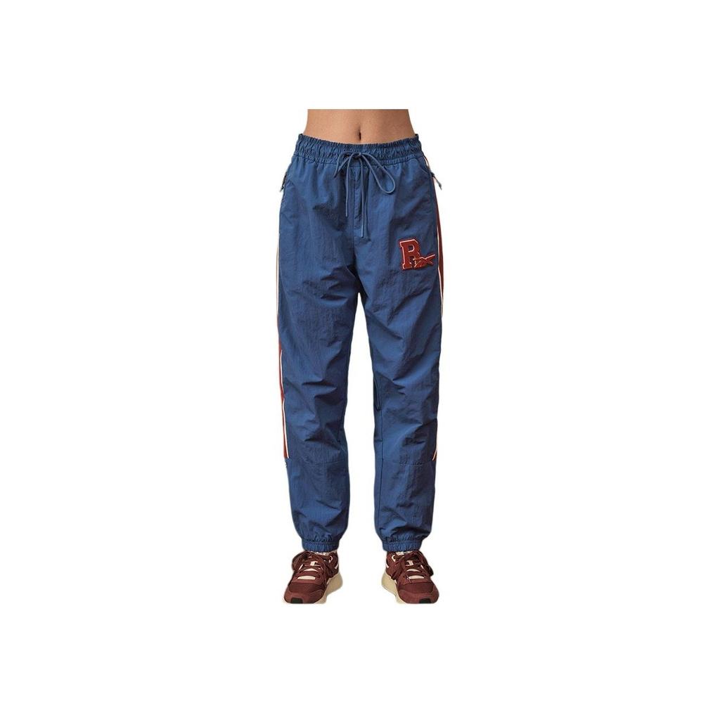 Reebok Color Block Drawstring Cuffed Casual Pants Unisex Bottoms Blue 23FRC601UGB0