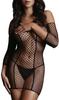 Sexy Duo Net Sleeved Black Dress - Le Désir - Outfits and Dresses