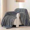 Striped Solid Color Multi-Functional Blanket for Sofa, Dorm, or Napping