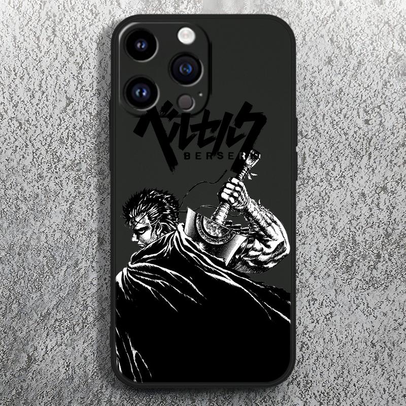Berserk Tegneserier Anime For Apple iPhone 15 14 13 12 Mini 11 XS XR X 8 7 Pro Max Plus Myk Silikon Svart Telefondeksel