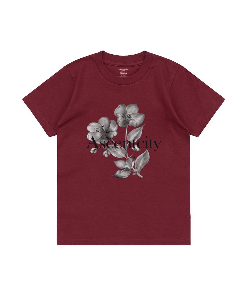 Eosenteusiti Vintage Flower Logo Tee (Burgundy)