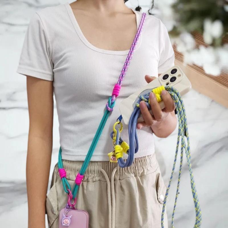 1 Piece 3 in 1 Removable Lanyard Crossbody Phone Hanging Rope Neck Lanyard Wrist Strap Also Fits Water Cups