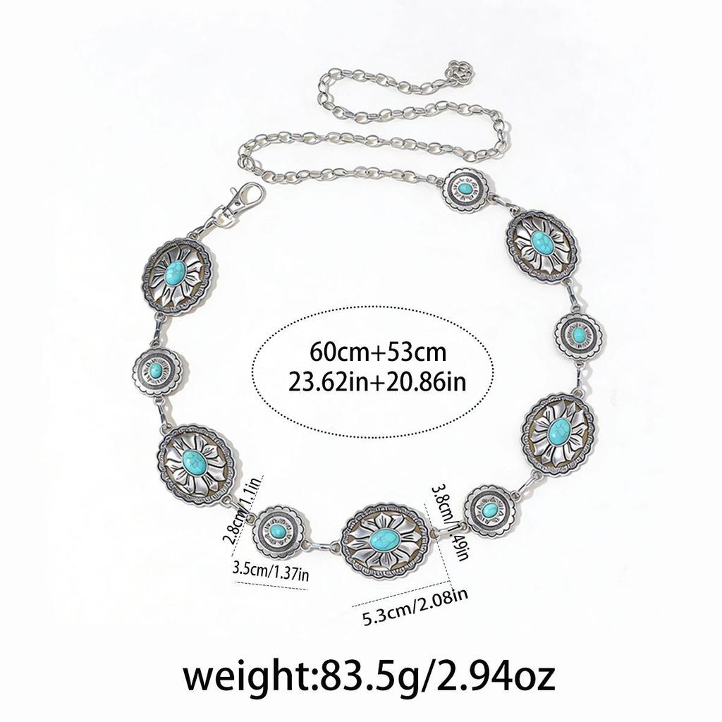 Bohemian Retro Metal Waist Chain for Women - Ethnic Style Body Jewelry