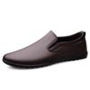 Men's shoes breathable leather shoes men's trend shallow mouth casual shoes business child driving shoes
