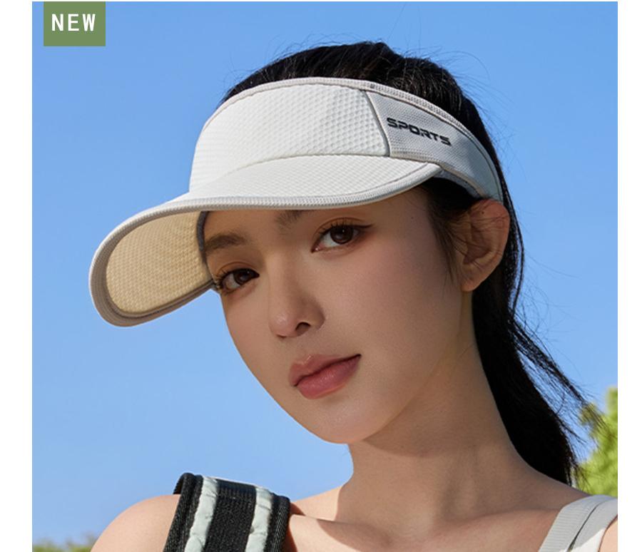 Unisex Summer Striped Breathable Mesh Visor UV50+ Open-Top Couple Running Cap for Outdoor Sports & Cycling M