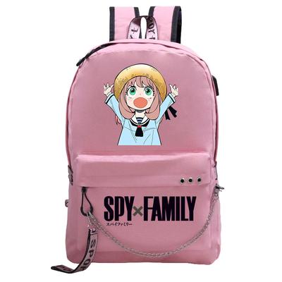 Spy Playhouse Ania Around Cute Printed Multifunctional Backpack Chain Ribbon Backpack Student School Bag