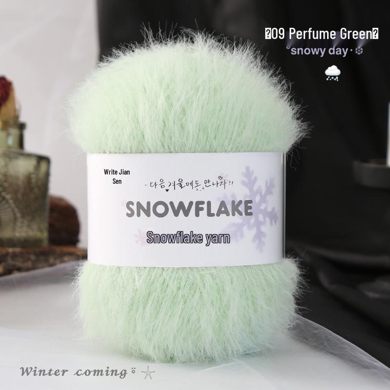 Fil de Laine Velours Neige Mélangé 3mm pour Projets de Tricot et Crochet en Gaze Flocon de Neige DIY
