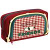 Cartoon Puppy Large-capacity Retro Plaid Windowed Pencil Bag Unisex Cute High-value Dirt-resistant Stationery Bag