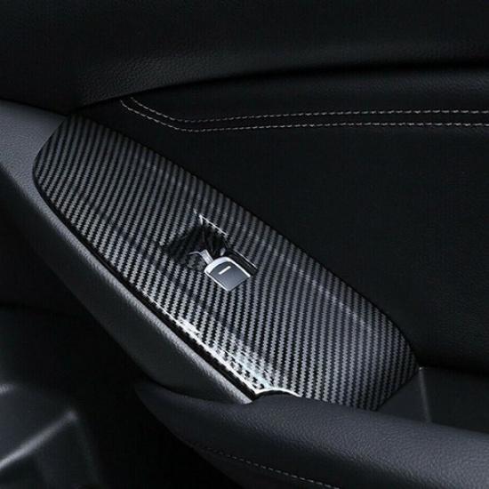 Carbon Fiber Interior Window Switch Panel Cover Trim Fits Honda Accord 2018-